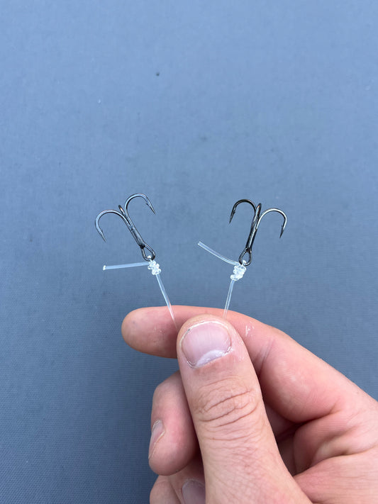 Pre-rigged Top Frog leaders  with rings and crimps (2 pack)